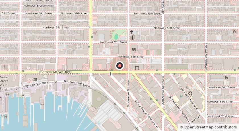 Map showing The Stoll Group's Seattle / Ballard Office at 2208 NW Market St, Suite 500, Seattle, WA 98107